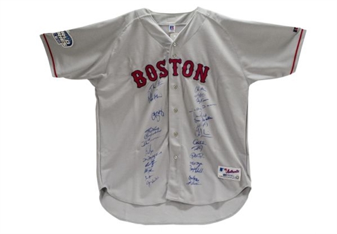 2004 Boston Red Sox World Series Champions Team Signed Jersey (25 Signatures Including Pedro, Schilling and Ortiz)